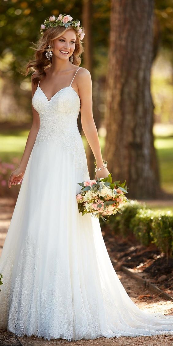 fotos de vestido de noiva simples e bonito
