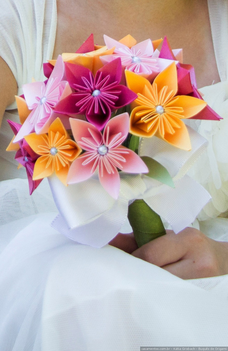 Decoração com origami para casamento